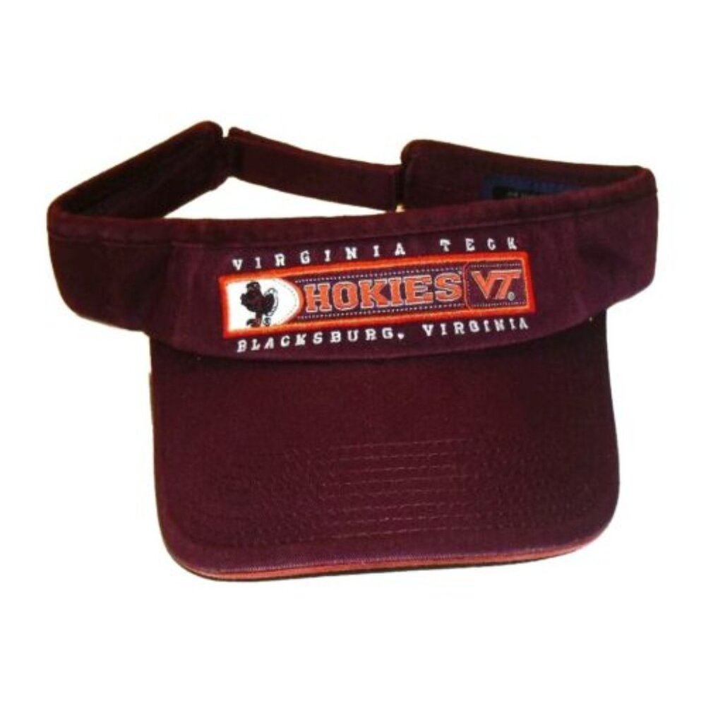 Virginia Tech Hokies Adult Mens One Size Visor hat New Ncaa Blacksburg Virginia